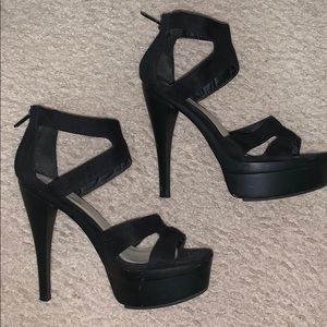 Black platform heels